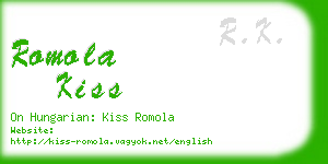 romola kiss business card